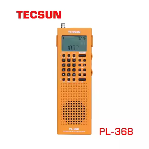 NEW Tecsun PL-368 Full Band Radio Stereo Radio SSB DSP Radio Digital Demodulation USB Charge Black/O