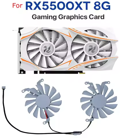 Graphics Cards Fan,GPU Cooler,T129215SU,2Pcs/Set,For PELADN RX 5500xt 5500 XT RX5500XT 8G