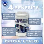 PLATINUM 1200MG OMEGA 3 ENTERIC COATED FISH OIL (100'S) HIGH EPA & DHA