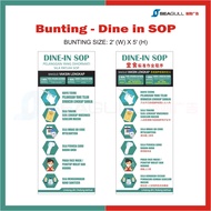 Dine In Restaurant SOP Bunting Dine In is allowed for Fully Vaccined Individual (Bunting) Show Certi