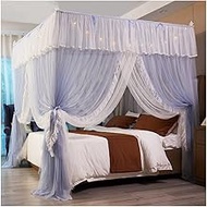 Double Deluxe Bed Canopy Mosquito Net For Single Double Bed, Princess Room Romantic Lace Bed Curtain Bedroom Decor (Color : Green, Size : 120X200cm/47X79in)