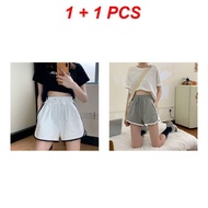 Whitgo【จัดส่งจากประเทศไทย 2-3 วัน】[BUY 1 TAKE 1]S-5XL Size Tether Style Womens Shorts High Elastic L