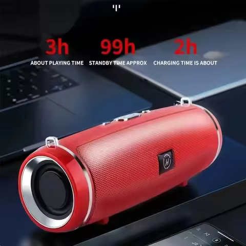 New 200W Portable Bluetooth Speaker IPX7 Waterproof Outdoor HIFI Pillar Speaker Subwoofer Stereo Spe