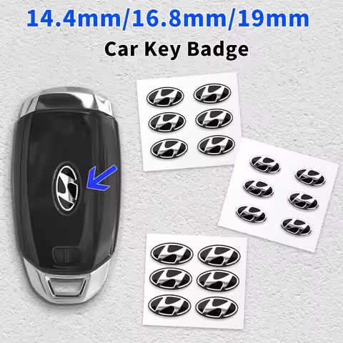 14mm 16mm 19mm Car Remote Key Metal Logo Sticker Accessories For Hyundai Genesis I10 I20 I30 I40 IX2