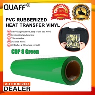 1 Roll Quaff Heat Transfer Vinyl GREEN Rubberized for T-Shirt (25meters)