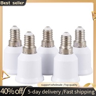 5 pcs E14, E27 Adapter Base Screw LED Light Bulb Bulb Socket Converter, White
