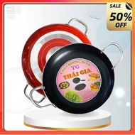 (HCM) Tan Thai Gia 2-handle non-stick pan 22cm - Non-stick stir-fry pan, aluminum pan 22cm