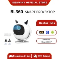 Smart Projector BL360 Robotic| BL360 Super Cute Cat Ear Mini Projector Android Style 11.0 Bluetooth4