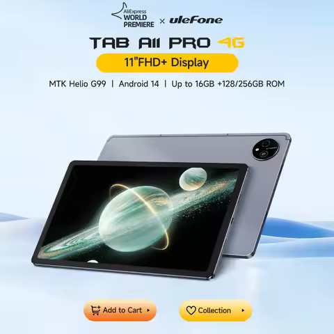 Ulefone Tab A11 Pro Tablet MTK Helio G99 4G 16GB RAM(8+8) 128GB/256GB ROM Android 14 8800mAh Light S
