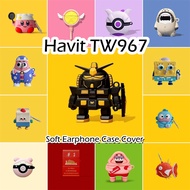 【In Stock】 For Havit TW967 Case Interesting Cartoon Soft Silicone Earphone Case Casing Cover NO.3