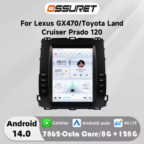 9.7"Android 13 Autoradio For Toyota Land Cruiser Prado 120 for Lexus GX470 car intelligent system ra