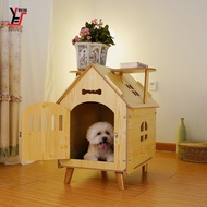 Wooden House Guardrail Indoor Villa Pet Cat Dog House House Dog House Four Seasons Universal Kennel Wooden Outdoor Wooden