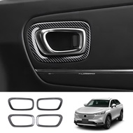 Car Interior Carbon Fiber Door Handle Frame Cover Trim Accessories for Honda HRV HR-V Vezel 2021 2022