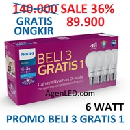 Philips 6W Led Lamp 6W Watt White Bulb Mycare Philip 6Watt