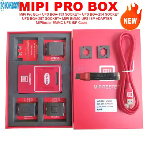 NEWEST MIPITESTER MiPi PRO Box +UFS-BGA153+UFS-BGA254+UFS-BGA297+ISP-NB1+Adapter Tool