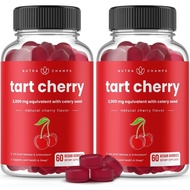 NutraChamps Tart Cherry Gummies - 3000mg Tart Cherry Extract with Celery Seed - Uric Acid Cleanse Su