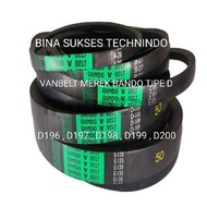 V-BELT BANDO TYPE D196, D197, D198, D199, D200 / VBELT / V BELT / VANBELT / VAN BELT / FANBELT / FAN