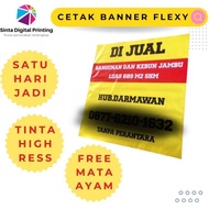 Spanduk Banner Rumah  / Tanah / Toko DIjual Disewakan Dikontrakan
