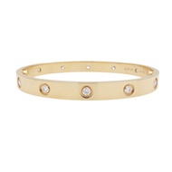 18K金玫瑰金 10顆鑽 LOVE 手環 經典款【Cartier 卡地亞】 B6070217