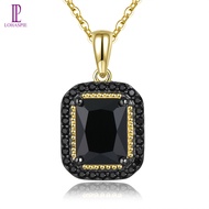 Lohaspie Đồ Trang Sức Bất 2.9 Carats 925 Mặt dây chuyền bằng bạc Với Bất Đá màu đen tự nhiên Spinel