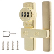 Barn Door Lock Flip Latch Lock with 3 Digit Combination180 Degree Sliding Door Password Locks (180°)