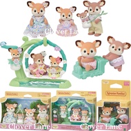 Sylvanian Families 2024 Deer Family Twins Baby Swing Set by the Water Doll House Accessories Toys