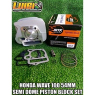 LY MTK HONDA WAVE 100 54Mm SEMI DOME PISTON CYDER BLO SET