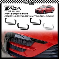 Proton Saga VVT MC2 2021 - 2024 Front Bumper Canard Side Trim Garnish Carbon Chrome Black Accessorie