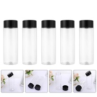 10Pcs 400Ml/13.5Oz Plastic Juice Bottle Transparent Coarse Cereals Storage Container Beverage Bottle