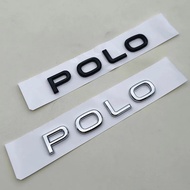 3D ABS Chrome Black Logo Polo Emblem Letters Badge Car Rear Trunk Sticker For VW Polo MK7 MK8 GTI 20