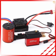 GoolRC Motor Combo Set 3650 4300KV Motor 60A Brushless ESC 25kg Servo w/ 25T Servo Arm for 1/10 RC C