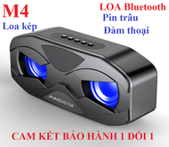 Loa Bluetooth Manovo M4 - Âm thanh 4D âm trầm siêu bass hiển thị đèn led