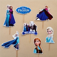Frozen EA Character Skewer Topper / Cake Topper birthday Cake decoration happy birthday greeting bar