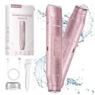 Bikini Trimmer for Women, Akunbem Electric Shaver and Razor Rechargeable 2-in-1 Body and Facial Hair