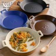 【預購】日本進口 Meister Hand Dish & Baker 一人早餐雙耳圓形陶瓷烤盤 (25cm)