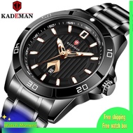 KADEMAN Luxury Watch Men Stainless Steel Sports Business Watches Waterproof Mens Watch Original Jam Tangan Lelaki