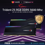 G.SKILL Trident Z5 RGB | 32GB(2x16GB) |  5600 MHz DDR5 | 40-40-40-89 | Desktop Memory RAM - Black/Silver