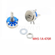 2pcs WH5 1A 1K 1K5 4K7 10K 22K 47K 100K 220K 470K 470R 1M ohm 3 Terminals Round Shaft Rotary Taper C