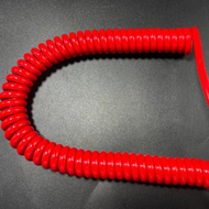 BBlmq สีส้มแดงสปริงสีดำ2คอร์20AWG ลวดยืดหดได้ Kabel Warna หดได้สายแบบเกลียวยืดได้