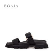 Bonia Black Mattea Flat Sandals