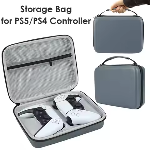 Carrying Case for Sony PS4 PS5 Gamepad Hard EVA Storage Bag Dual Controllers Waterproof Travel Carry