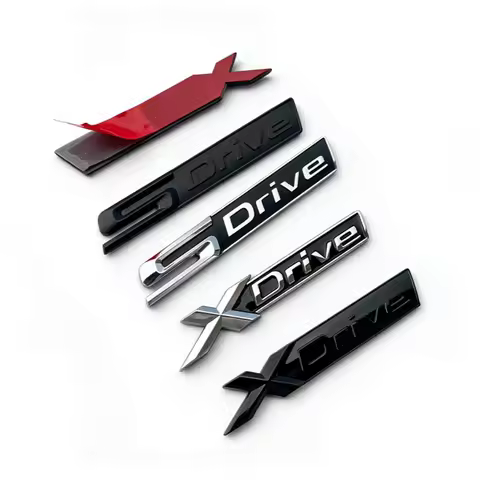1X ABS Chrome Car XDrive Emblem Trim Sticker X Drive 18i 20i 23i 25i 28i 30i 35i 40i 45i 48i 50i 55i