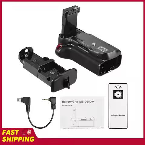 Battery Grip Holder Camera Grip Vertical for D5500 D5600 DSLR Camera EN-EL 14 Battery Powered with I
