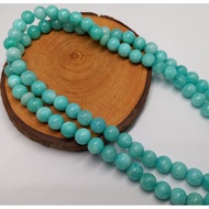 AQwamarin stone rosary 8mm 99 grains