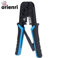 ORIENRI RJ45 Crimp Tool, All-in-One 6 in 1 Modular Crimping Tool, Built-in Wire Cutter and Stripper 
