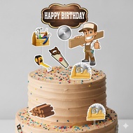 CUSTOM CAKE TOPPER PROJECT CONTRACTOR BIRTHDAY TOPPER BIRTHDAY CAKE DECORATIONS/
