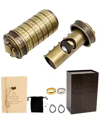 Hot Code Toys Metal Cryptex Locks Wedding Gifts Valentine's Day Gift Letter Password Escape Room Pro