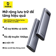 Baseus M2 SSD Case USB C 3.2 Gen 2 10Gbps Vỏ Cho M.2 NVMe SATA 8TB Mở Rộng Bộ Nhớ Với Không Gian Tản