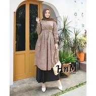 Promo Hm Set Lola Fashion Muslim TunikRok Plisket Berkualitas