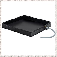 (OFPI) Portable Shower Pan 41x41inch Foldable Shower Base & Basin Floor with Detachable Drain Pipe I